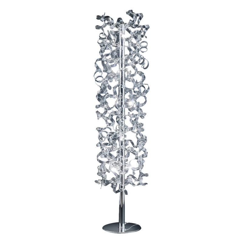 Astro 170cm Traditional Floor Lamp, Clear Glass, Chrome