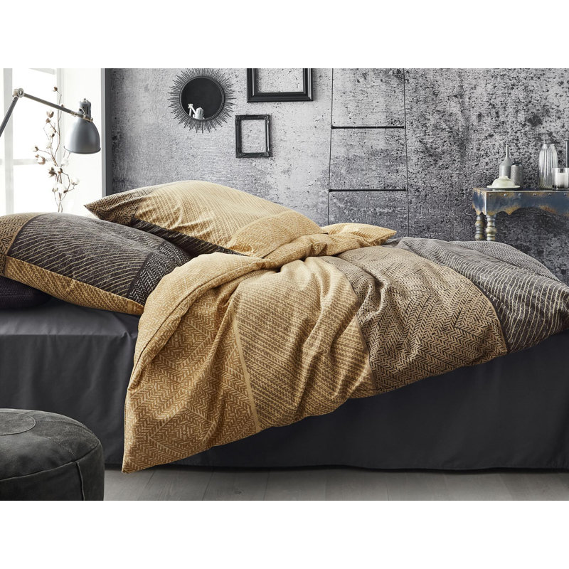 Fine brushed cotton bed linen set Koala 8430, Honey, 155 x 200cm - 1 Pillowcase 80 x 80cm)
