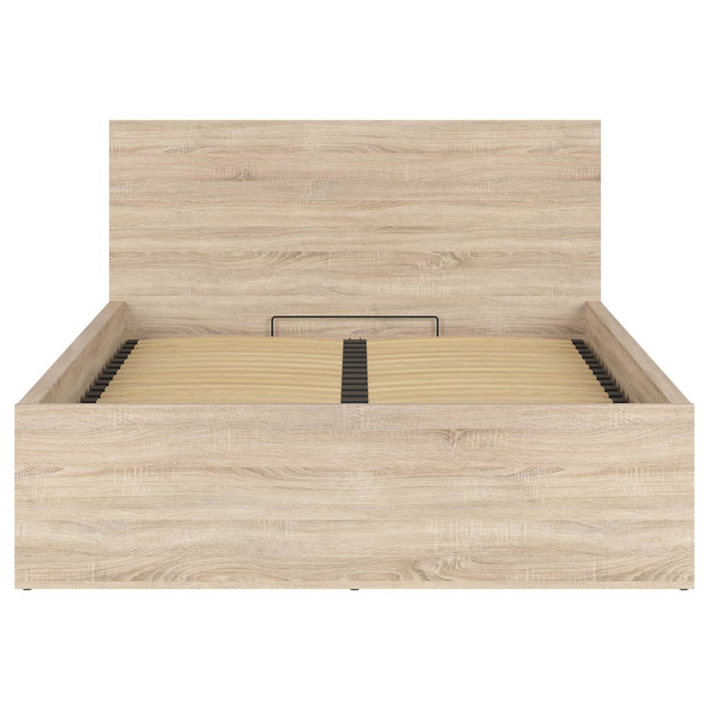 Ivarr Ottoman Bed with Lift-Up Storage, European Double (140 x 200cm), Oak Sonoma
