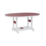 Berlin Gardens Garden Classic Regular Top With White Base 64″ Oblong Table