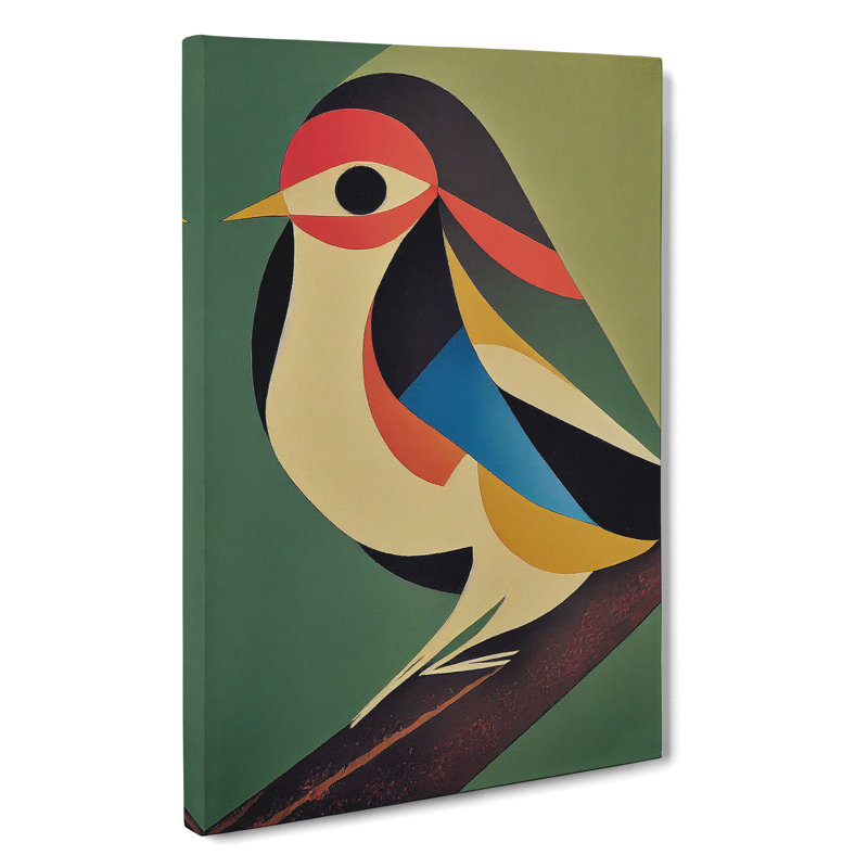 Abstract Bird No.4 - Wall Art, 50cm H x 35cm W x 3cm D, Wrapped Canvas