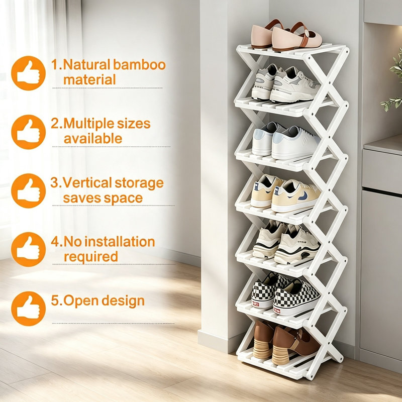 7 Pair Shoe Rack