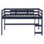 Lit mezzanine simple bleu marine avec échelle réversible