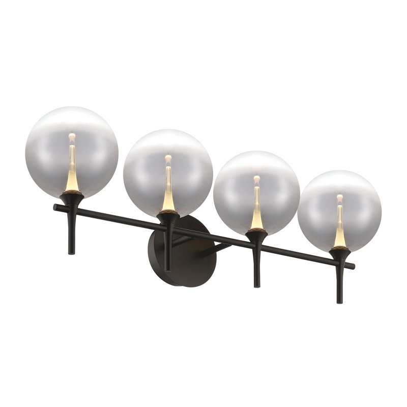Iissa, Vanity, 4Lt, Glass, Matte Black, Smoked