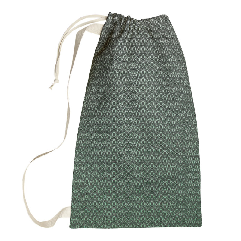 Leffel Fabric Laundry Bag with Handles, Large (76.5" H x 29.5" W x 1.5" D), Green