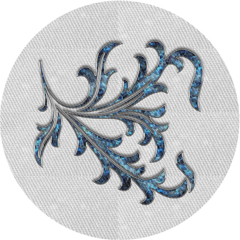 Floral Indoor Rug, Round 6'