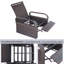 Chaise longue d'extérieur en aluminium et rotin tissé (avec coussin bleu marine)-486632584