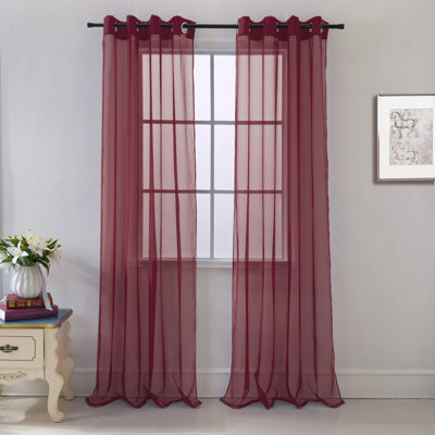 Teshena Sheer Curtain Pair