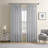 Pinch Pleated Light Filtering Linen Blended Curtains, Boho Back Tab Semi Sheer Drapes with Metal Rings and adjustable Hooks for Living Room Bedroom,2Panels,Cream Beige-532496621-532502713