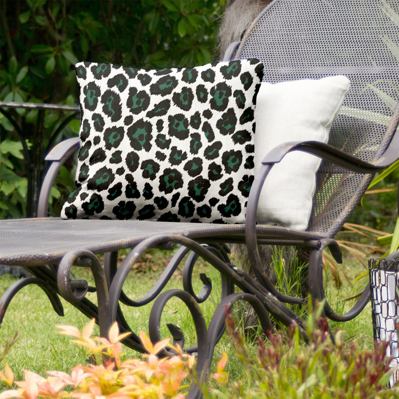 Housse et insert de coussin extérieur Fly, 18" x 18", Mauve / noir / blanc