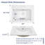 Plateau de meuble-lavabo en céramique blanc avec lavabo (comptoir seulement) L 24 po x l 18 po