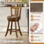 Set of Bar Stools Swivel Bar Chairs with Backrest & Footrest-115665803-115665805