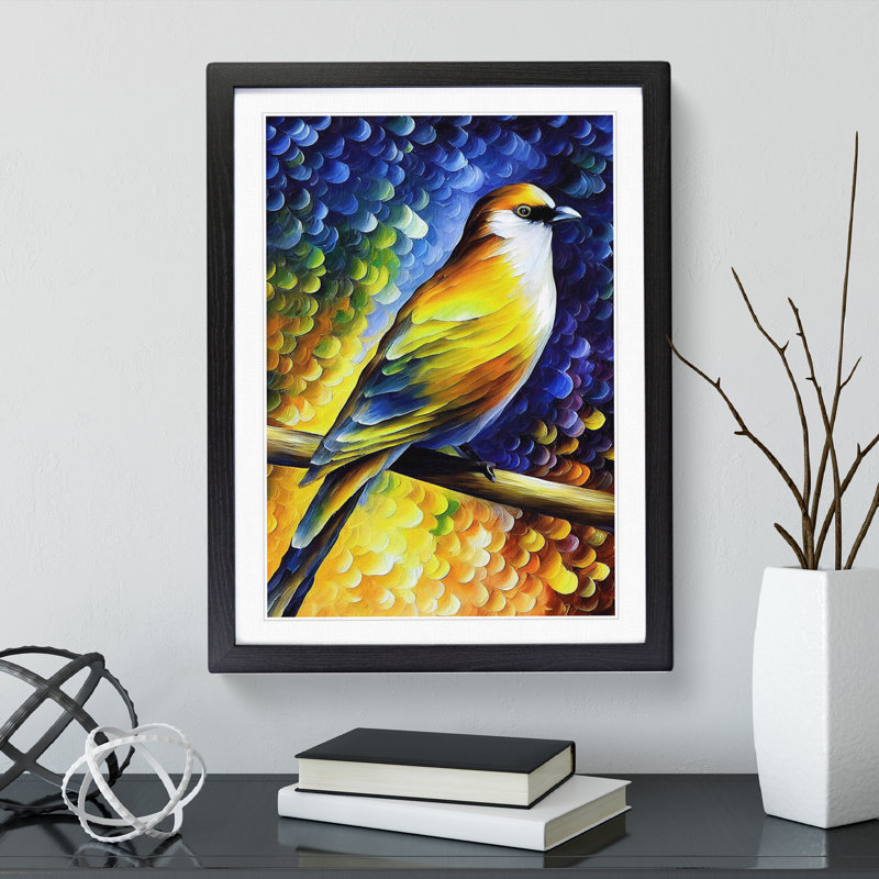 Bird Portrait No.1 - Wall Art, White, Black, 64cm H x 46cm W x 2cm D