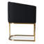 Chaise avec accoudoirs rembourrée noire Echo