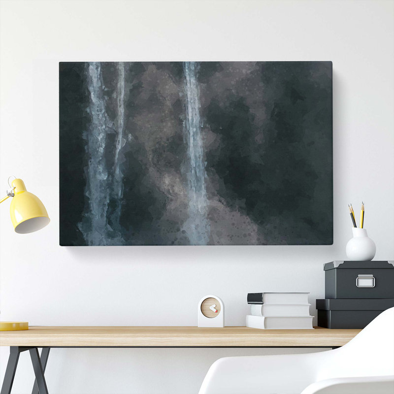 Mist Of The Waterfall In Abstract - Wrapped Canvas, 60cm H x 91cm W x 3cm D