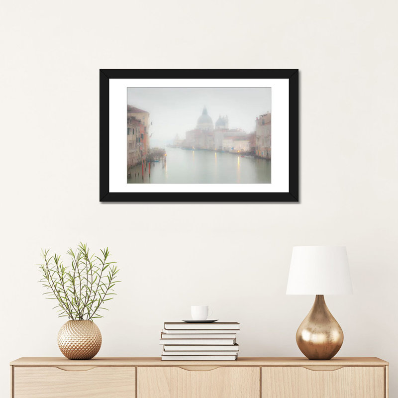 «Bella Venezia, Venice, Italy» par Jim Nilsen, reproduction sur toile tendue sur châssis, H 16 po x l 24 po x P 1 po, Blanc