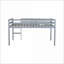Full Size Rubber Wood Loft Bed Frame - No Box Spring Needed, 400lbs Capacity, Grey for Bedroom
