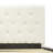 3 Piece Bedroom Set - Button Tufted Platform Bed - Linen white Velvet Fabric Upholstered Headboard and a Burgundy Finish Nightstand-159851816
