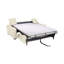 Canapé-lit en cuir grainé italien de 85 po avec matelas en mousse viscoélastique Capozzi-777348551