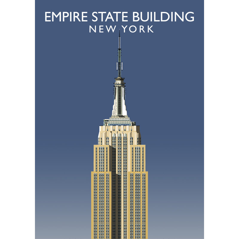 Empire State Building 1 Piece Wall Art, 40 cm H x 30 cm W x 1 cm D, No Frame
