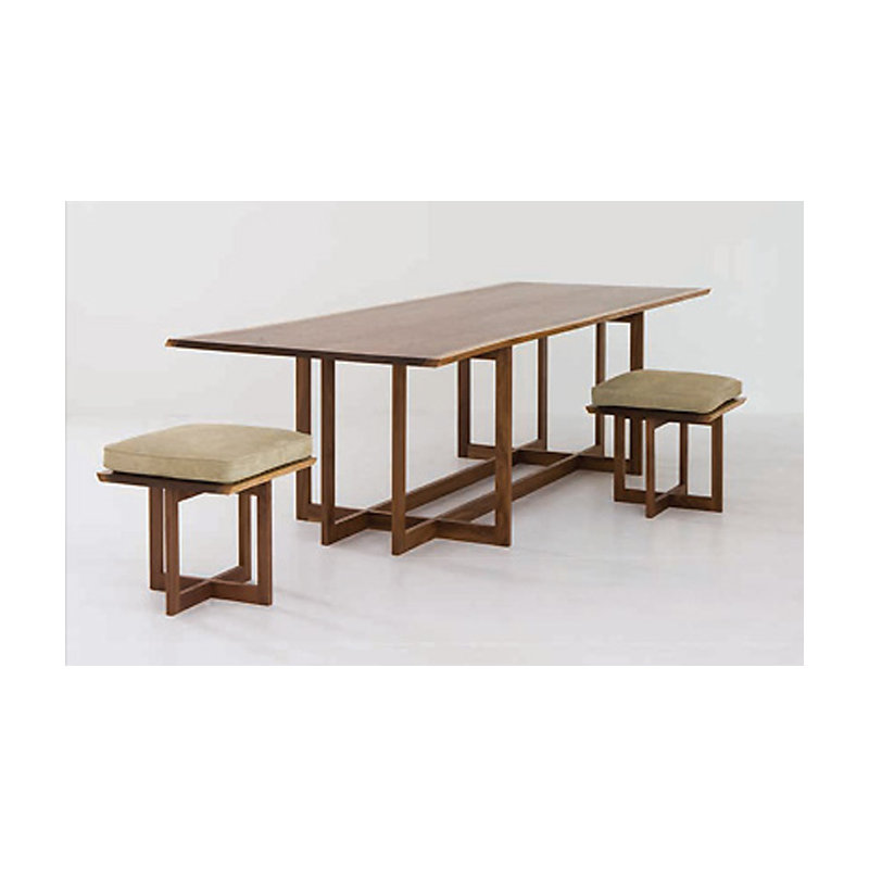 Mura Solid Wood Dining Table, Walnut