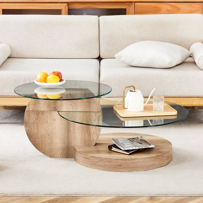 Table basse Lashawnna, Bois, H 17 po x L 42 po x l 31,5 po