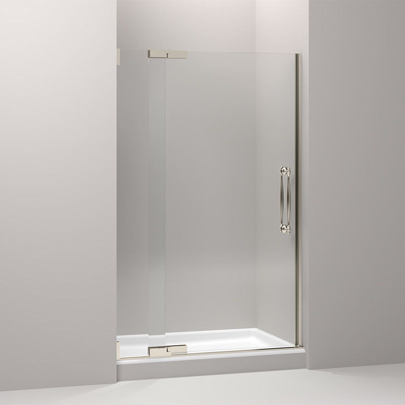 Finial 47.75" x 72.25" Pivot Shower Door, Bronze brossé anodisé