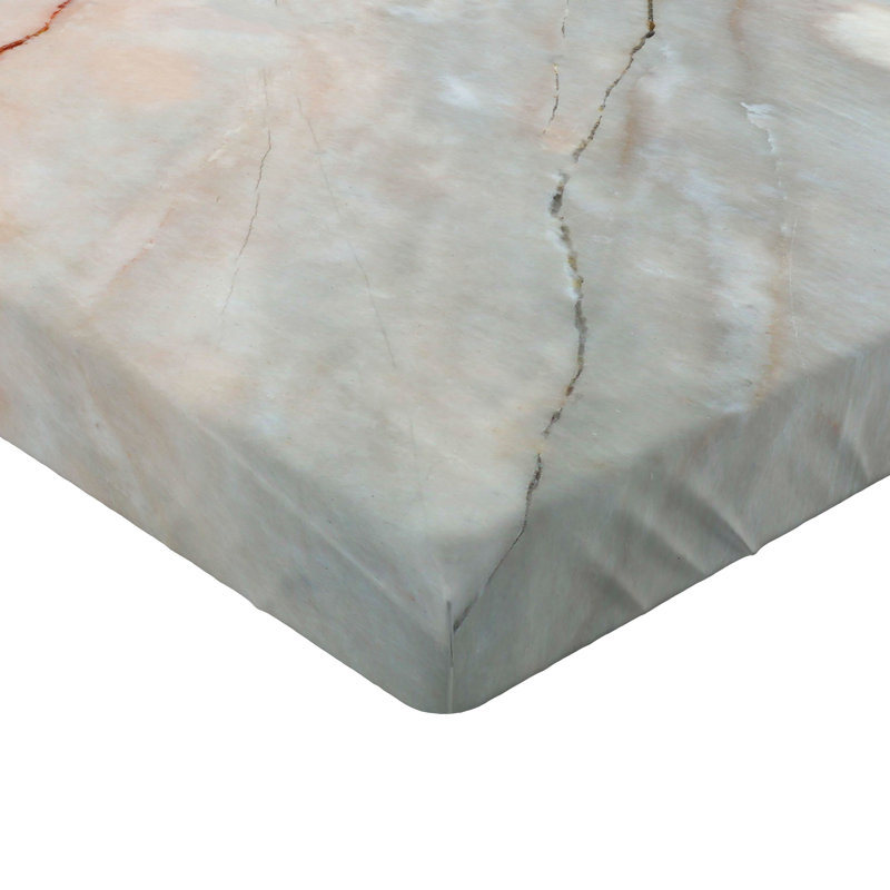 Drap-housse Ambesonne, Marbre gris pâle / pêche, Drap-housse de taille double