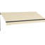 Auvent de jardin rétractable 12 pi x 10 pi, abri de soleil pour le patio avec manivelle, tissu protégé de 280 g / m², structure en aluminium stable, beige pour terrasse et balcon rétractable de 10 pi, manivelle avec parasol robuste-132901078