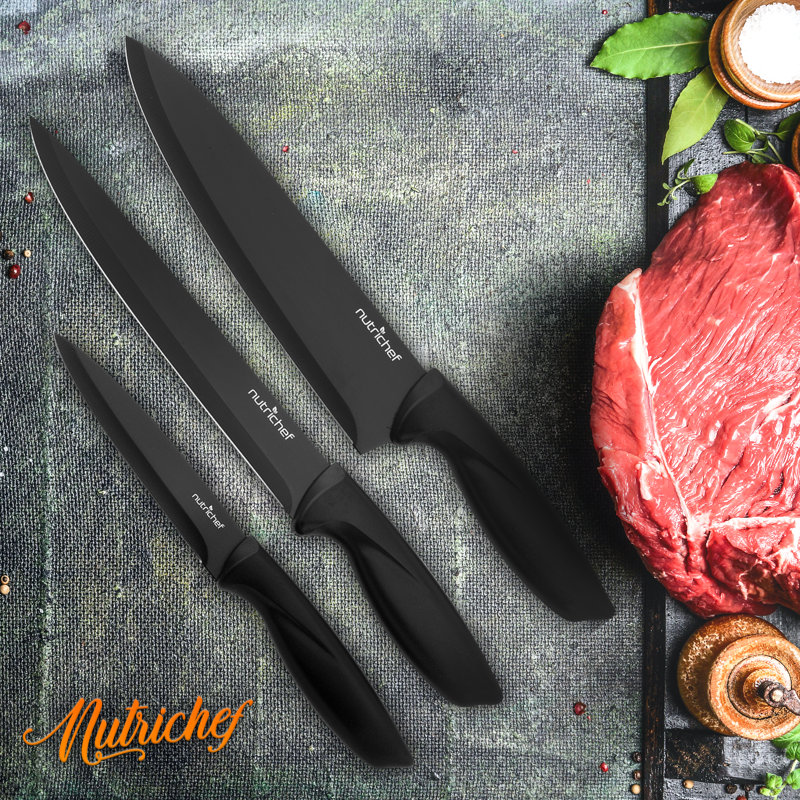NutriChef 7 Piece Stainless Steel Assorted Knife Set