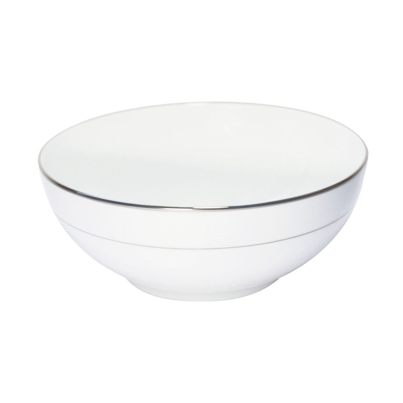 Orsay Porcelain Salad Bowl, Platinum