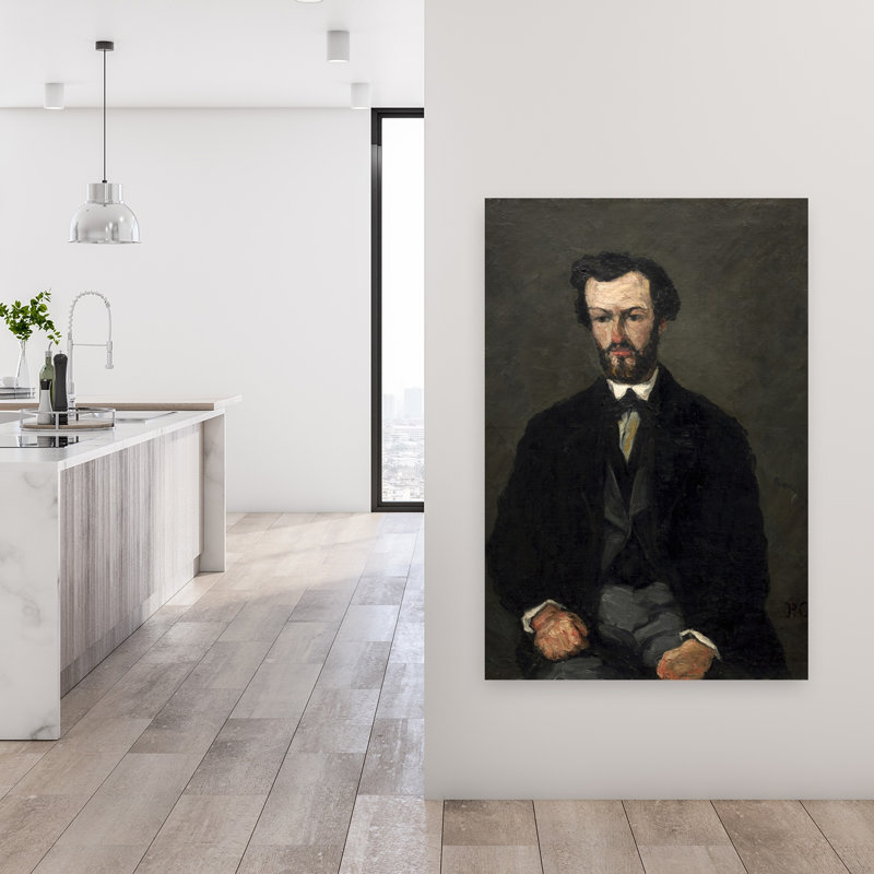Antony Valabrègue, 1866, Portrait impressionniste abstrait contemporain, estampe murale, H 48 po x l 32 po