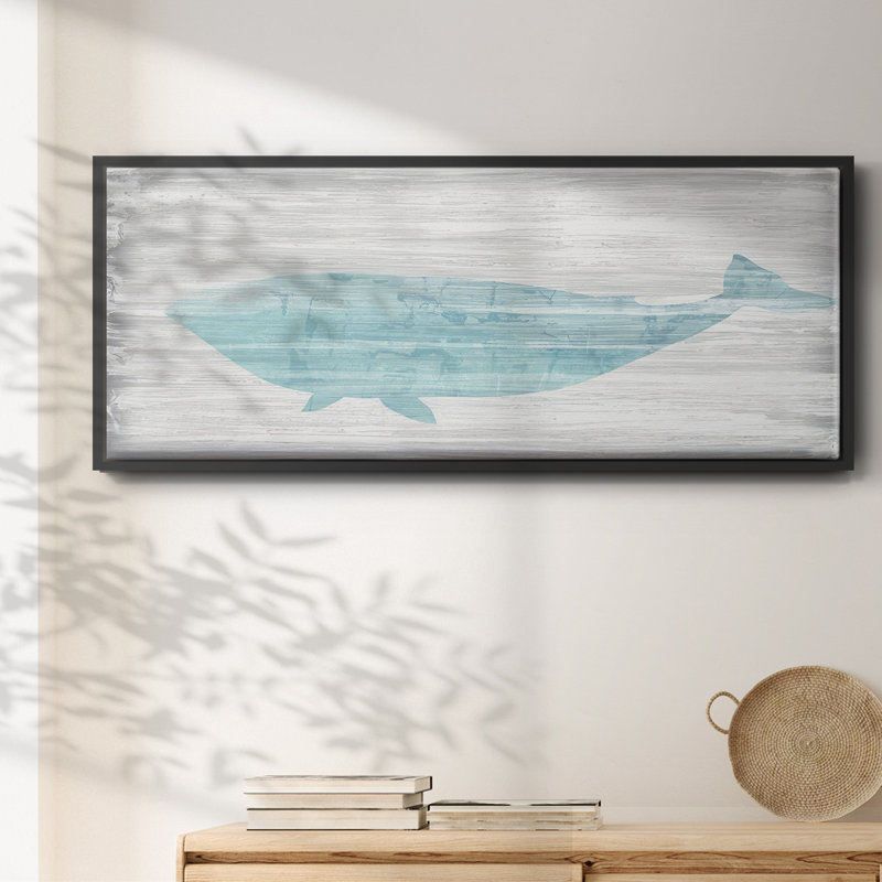 Baleine IV - toile encadrée, H 12 po x l 30 po