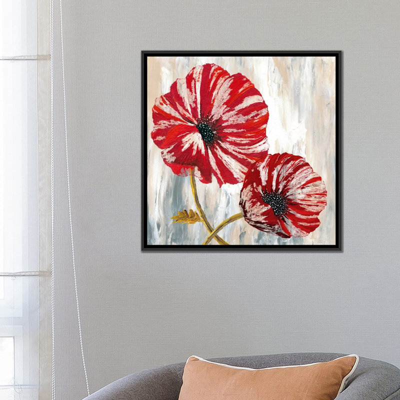 « red pops i from willow way studios, inc », reproduction d’art sur toile, H 18 po x l 18 po x P 1,5 po, Pas de tapis