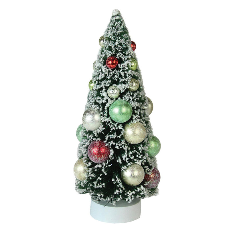 Arbre de Noël artificiel pin de sisal givré 9 po