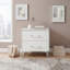 Ensemble de 2 tables de chevet contemporaines en bois d'ingénierie blanc ultrabrillant-940615288