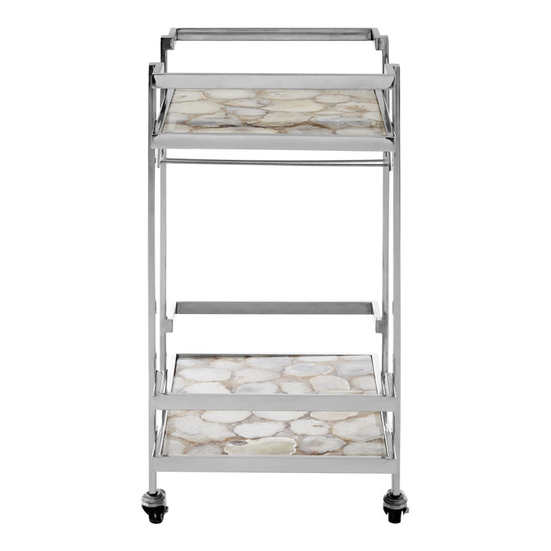 Drummond Metal Bar Cart, Silver