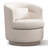 29" Wide Modern Upholstered Soft Swivel Barrel Chair With Lumbar Pillow-2008155297