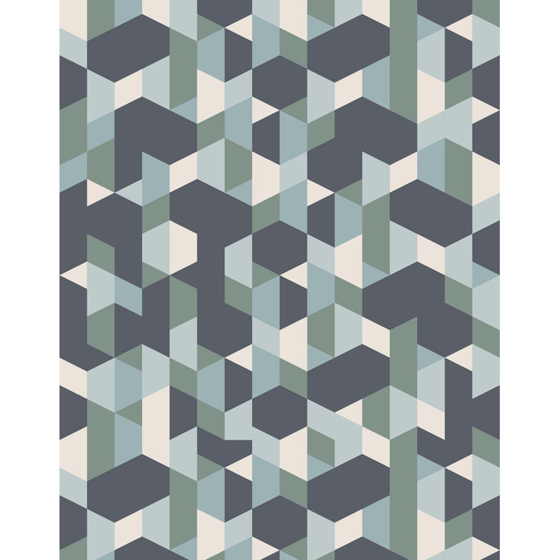 Shanitaortia 7m x 75cm Wallpaper Roll, Navy