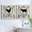 Berkshire Rooster - ensemble de 2 impressions sur toile-296871884-296871883