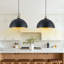 Ensemble de 16 lumières suspendues noires et dorées pour îlot de cuisine de 16 pouces-745682898-741243434-741238541