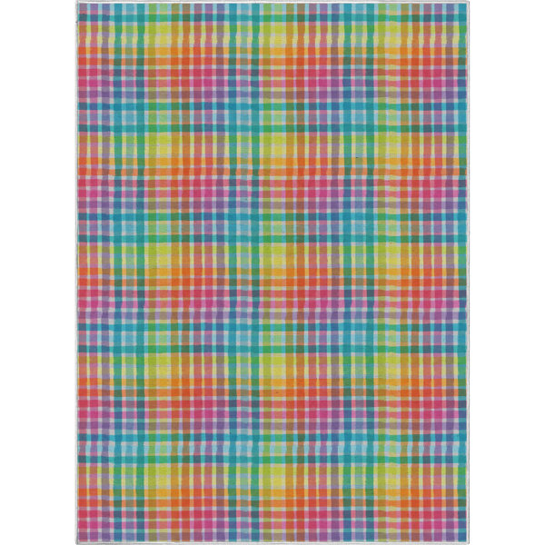 Well Woven Crayola Multi Plaid Plaid Multicolor Area Rug | Wayfair