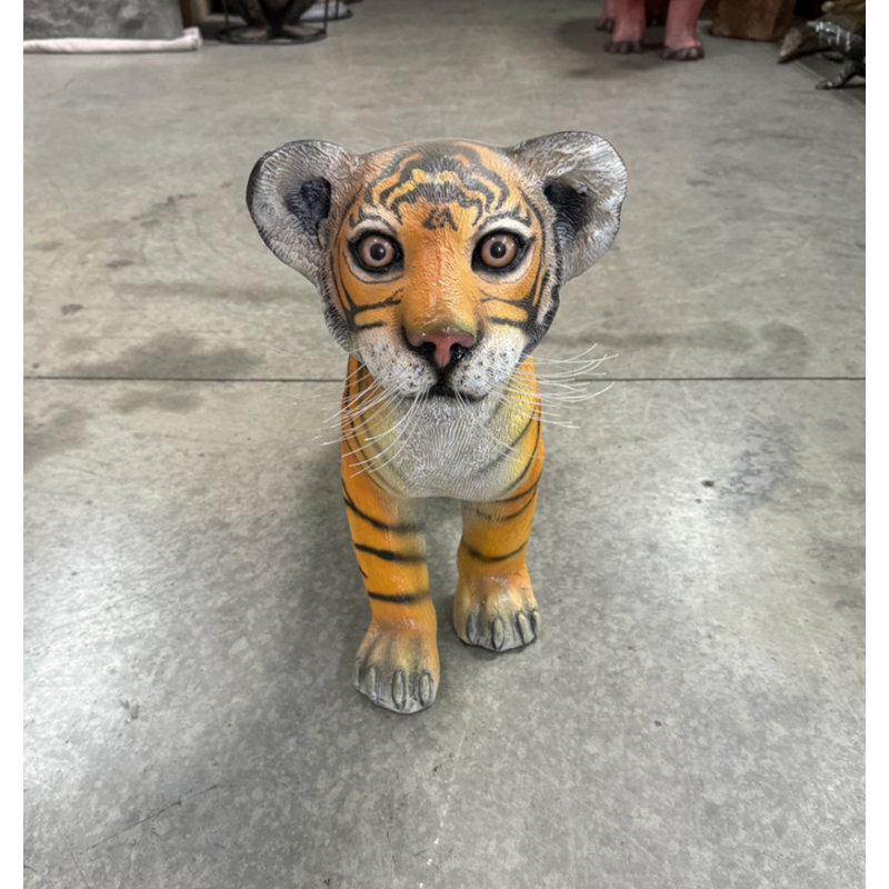 Standing Bengal Tiger Cub Life Size Statue