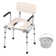 VEVOR Commode Chair, Bedside Commode with Padded Seat, Drop-Down Arms,
