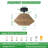 Boho 1-Light Farmhouse Rattan Ceiling Light Fixtures, 11.8" Flush Mount With Hand-Woven Shade