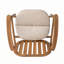 Fauteuil de patio extérieur en bois d'acacia