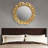 Gingko Leaf Round Wall Mirror