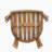 Acacia Wood Armless Outdoor Dining Chair with Cushions Set
