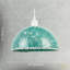 Teal Mosaic Handmade Pendant Lamp Shade With Domed Semi Circular Shape By 