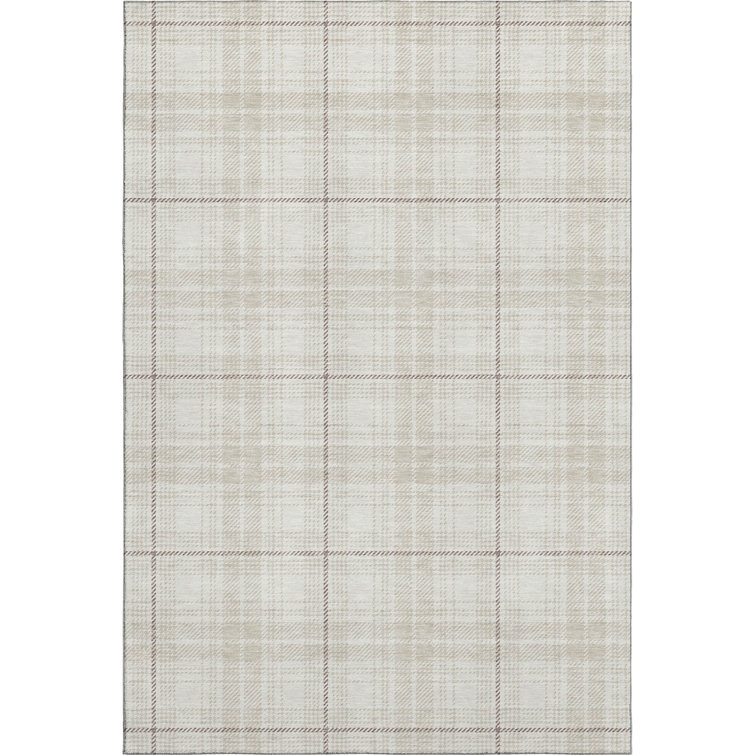 Premium Machine Washable Naglee AMF993 Plaid Rug